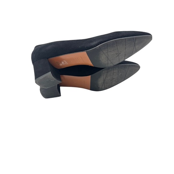 Aquatalia Pasha Black Suede Block Heel Pumps Shoes Made in Italy Size 9 - Picture 10 of 12
